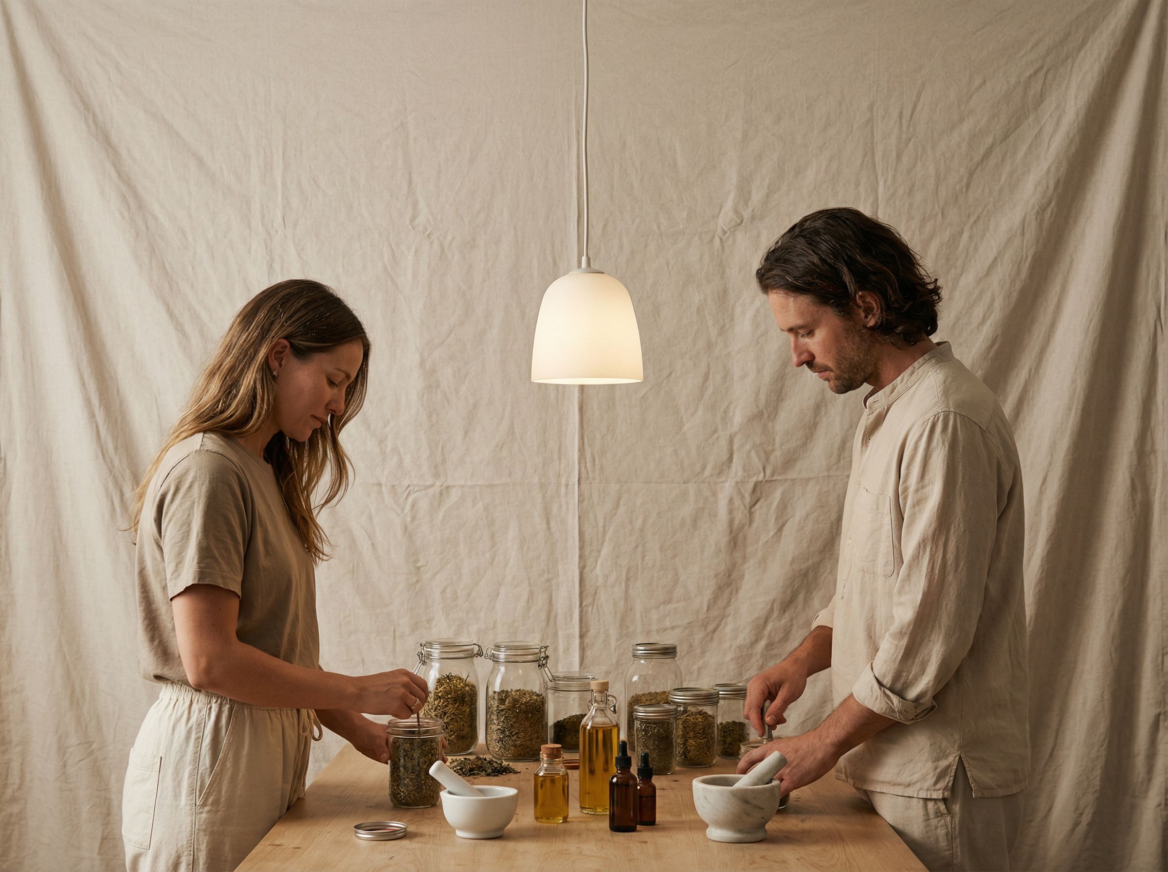 A traditional Thai retail shop specializing in local herbal remedies and medicinal products in Kowloon City, Hong Kong. Editorial designers would find this ideal for articles on traditional Southeast Asian medicine or local market culture.