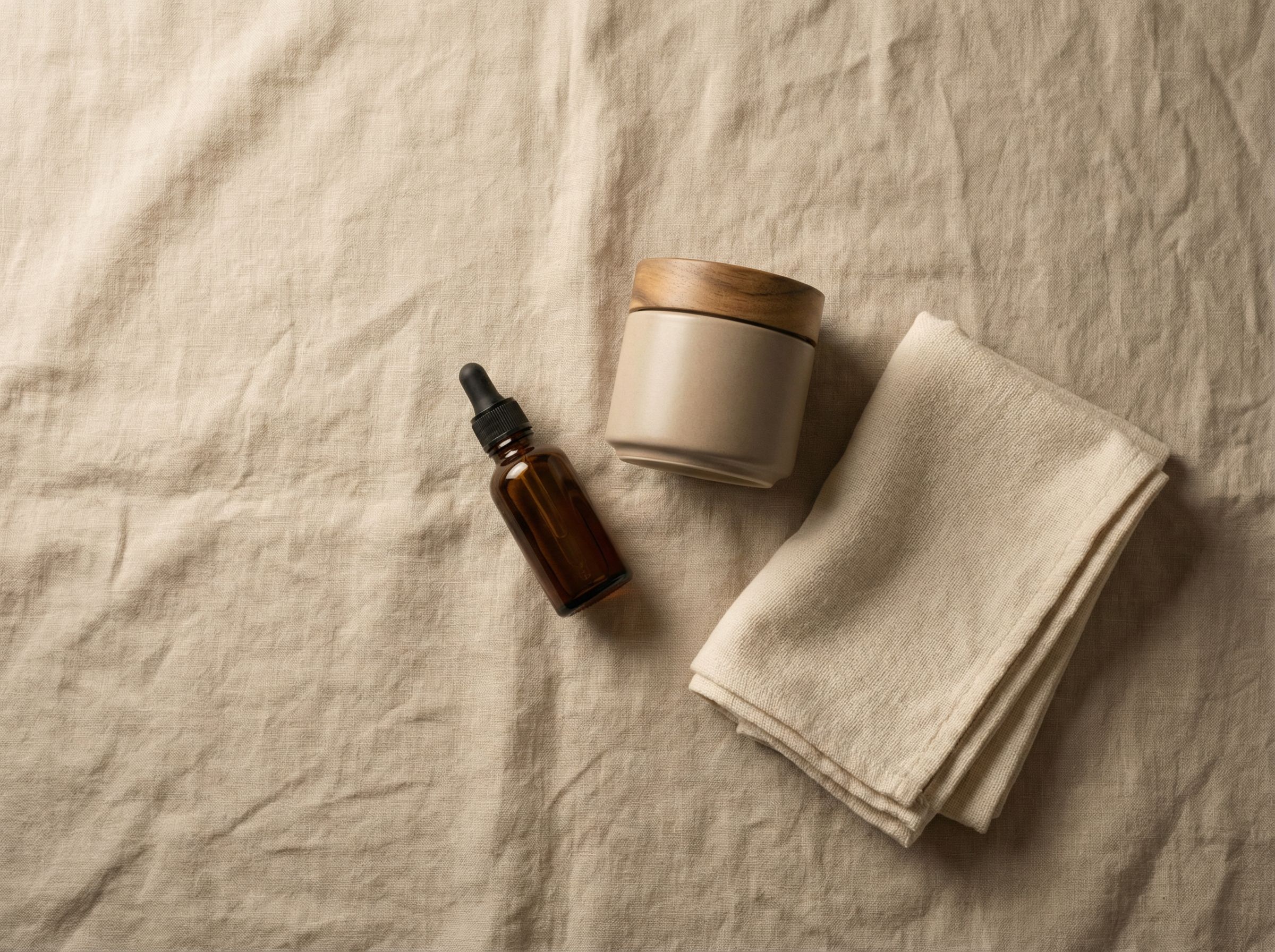 gallery-05 Array of CBD products including oils and supplements on a green background.